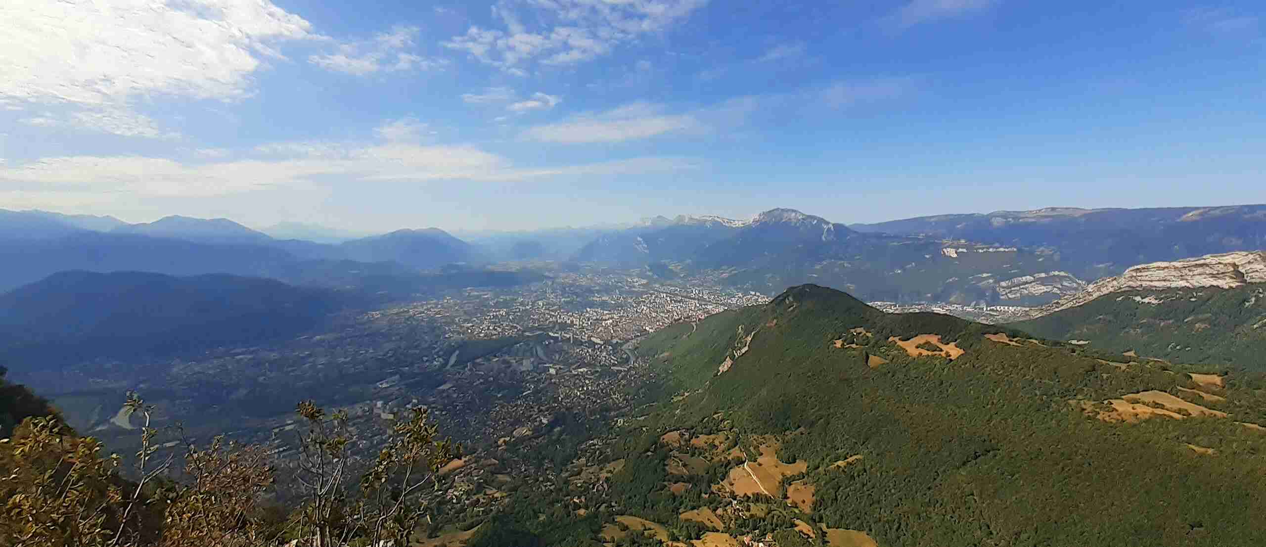 Picture showing Grenoble view from mountains.